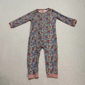 Baby Boden Floral Cotton One Piece Romper Sleeper Snap Buttons 18-24 Months - Picture 1 of 5