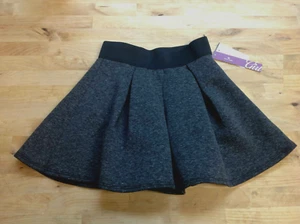 AQUA Girls Heavyweight Black Heather Knit School Uniform Skirt, Size XL - Picture 1 of 1