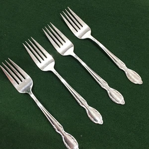 Rogers Bros Royal Manor Silverplate Set of 4 Salad Forks 6 1/2" Original Rogers - Picture 1 of 5
