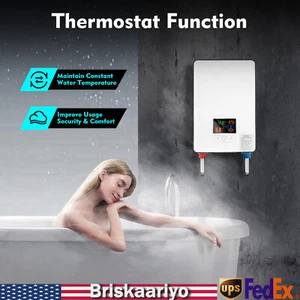 110V 4500W Whole House Electric Instant Tankless Water Heater with Shower Head  - Picture 1 of 15