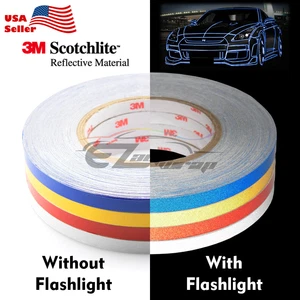 3M Reflective Tape Safety Self Adhesive Striping Sticker Decal 150FT / Roll 1CM - Picture 1 of 28