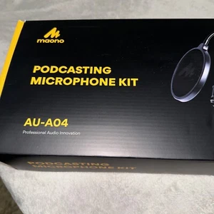 Professionelles Podcasting Mikrofon Set AU-A04 Kondensator Niere Metall Mikrofon Pro - Bild 1 von 4