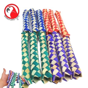 1458 Pk12 Finger Traps Party Foot Bird Parrot Toy Bird Cage Craft - Picture 1 of 8