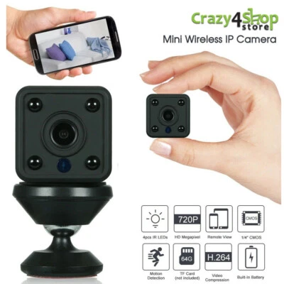 MINI TELECAMERA MICROCAMERA IP WIFI A BATTERIA NASCOSTA WIRELESS CALAMITA SPIA - Immagine 1 di 4