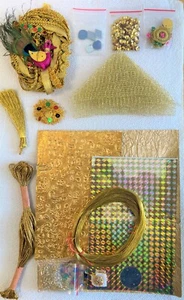 BASTELPAKET 20 TEILE GOLDMOTIV INSPIRATIONSTASCHE 2 Nähen - Kleben 4 Sammelalben - Bild 1 von 1