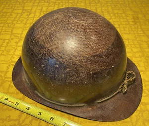 Vintage Fiber Miners Hardhat Helmet Two Sided Brim - Picture 1 of 12