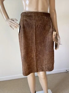 New NOS Vintage 1980’s Joe Benbasset Brown Pencil Skirt Snakeskin Reptile Print - Bild 1 von 12