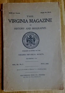 Virginia History 1932 Colonial, Lower Norfolk County Records, Acadians in VA - Picture 1 of 19