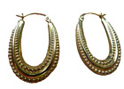 14k Ovale Perlenkante Ohrringe 1,16 gr