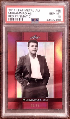 MUHAMMAD ALI 2011 Leaf Metal #65 RED 5/10 PSA 10 GEM MINT + COUPONS + FREE SHIP - Image 1 of 3