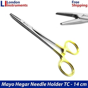 Mayo Hegar Needle Holder TC Forceps 14cm Dental Surgical Suturing Instruments CE - Picture 1 of 7