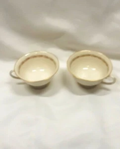 Franciscan China Arcadia Gold Cups x2 Gold Plumes Gold Trim & Verge - Picture 1 of 3