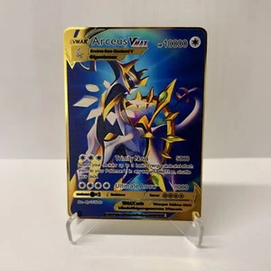 Arceus VMAX HP10000 Gold Metal Pokémon Card Collectible Gift Display - Picture 1 of 5