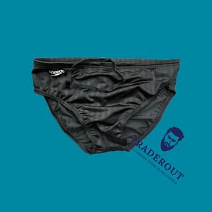 Speedo Hombres NEGRO Aquablade Tech Swim Brief Traje de Baño Talla 30 32 34 36 - Imagen 1 de 10