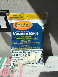 Neu 9 Beutel Kenmore Bodenstaubsauger Typ U 50688, 50690 EnviroCare Technologies - Bild 1 von 2