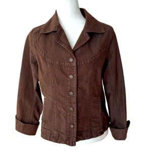 Christopher & Banks Brown Jacket Casual Boho Hippie SZ M - Picture 1 of 14