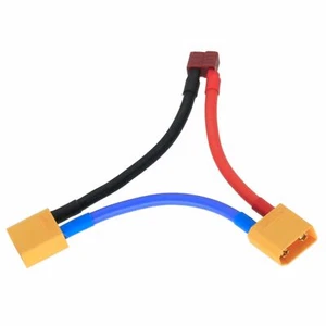 Series Wire Deans Nylon T Plug 1 Female to 2 Male XT90 10AWG 10CM Serial Cable - Picture 1 of 2