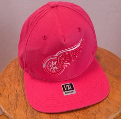 Detroit Red Wings Hockey Pink Stitched Adjustable Unworn Hat Zephyr-NHL Reebok - Image 1 of 4