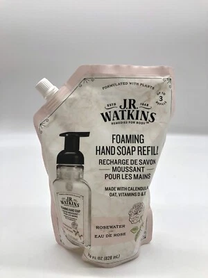 Recarga de jabón de manos espumoso JR Watkins ROSEWATER 28 fl oz Foto 1 de 4
