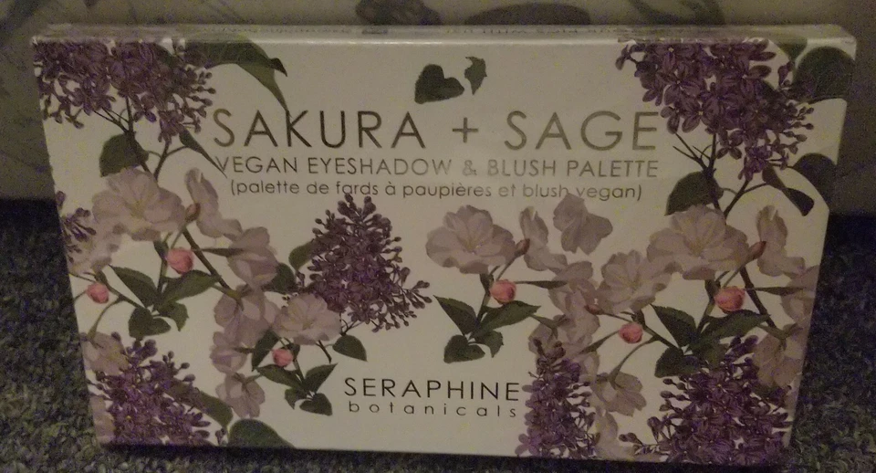 Sakura + Sage Vegan Eyeshadow & Brush Palette Serephine Botanicals New Sealed - Image 1 of 1