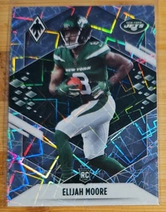 Panini Phoenix Rookie Silver Lazer 2021 Elijah Moore #114 Rookie RC Jets - Imagen 1 de 2