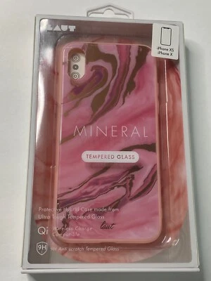 Funda Protectora Híbrida Vidrio Templado LAUT Mármol iPhone X / XS Rosa Mineral  Foto 1 de 4