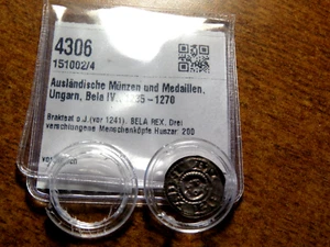 Uncirculated Hungray Bela IV (1235-1270) Silver Bracteate Denar Hussar 199 F2 - Picture 1 of 3