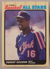 1989 Fleer Baseball All-Stars Dwight Gooden Mets Baseball Card