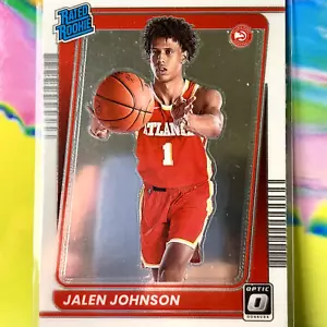 Jalen Johnson Rookie Card  2021-22 Optic Rated  Rookie #181  Atlanta Hawks RC - Picture 1 of 7