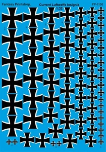 Fantasy Printshop DECALS CURRENT LUFTWAFFE INSIGNIA FP1130 1/32 - Picture 1 of 3