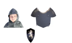 Kinderrüstung Papprüstung Rüstung für Kinder Faschingskostüm Rüstungsset schwarz - Bild 1 von 1