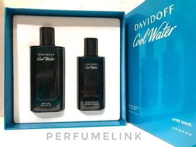 COOL WATER By Davidoff ( 125ml EDT SPRAY+ 75ml AfterShave ) 2 PCS SET For Men’s - image 1 of 4