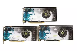 Lot of 3 XFX GeForce 8800 GT 600M 512Mb DDR3 Dual DVI Alpha Dog Edition GPU - Picture 1 of 10