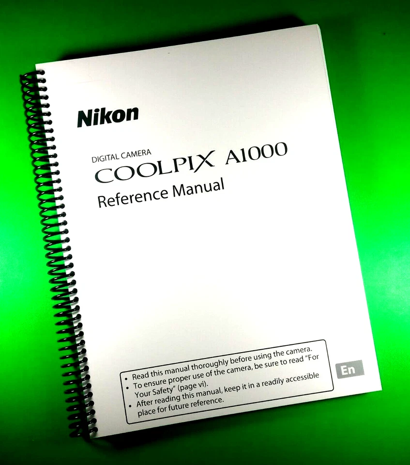 Manual del propietario para cámara Nikon A1000 Coolpix ¡237 páginas con cubiertas transparentes! Foto 1 de 1