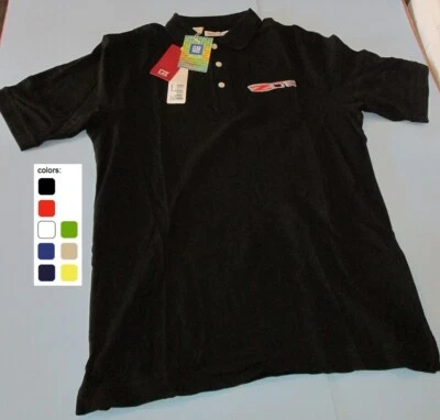 BRICKEL'S Z06 505 HP Corvette Embroidered Men's Cotton Polo Shirt BDCZEP8021 - Image 1 of 2