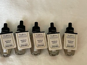 5x New Bath Body Works Wallflowers Vanilla Birch Diffuser Refill Bulbs - Picture 1 of 1