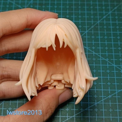 Esculpido de pelo de niña 1/6 1/12 1/18 para figura de acción femenina de 12" 6" 3,75" cabeza cuerpo Foto 1 de 4