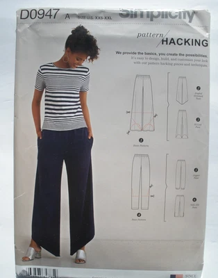 Simplicity D0947 Pants Knit Misses XXS-XXL Hacking Sewing Pattern Uncut - Image 1 of 2