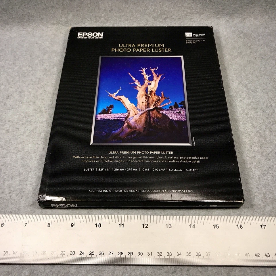 Epson Ultra Premium Photo Paper Luster 8.5 x 11 Letter 50 Sheets Inkjet S041405 - Image 1 of 4