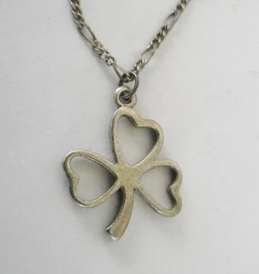 COLLANA VINTAGE IRLANDESE ARGENTO STERLING DESIGN TRIFOGLIO TRIFOGLIO - Foto 1 di 7