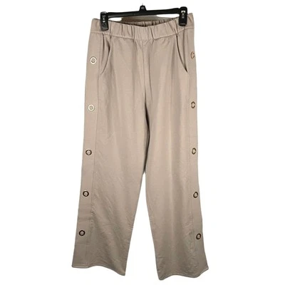 Soft Surroundings Size M Wide Leg Haana Pants Pull On Lounge Stretch Tan Taupe - Image 1 of 4