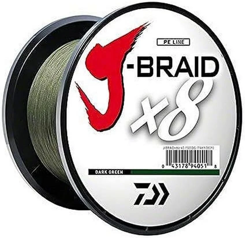 Daiwa J-Braid x8 8 Strand Braided Line, 150lb, 2500yd, Dark Green | FREE 2-DAY - Image 1 of 1