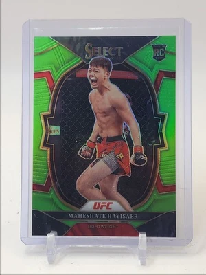 MAHESHATE HAYISAER 2023 SELECT UFC CONCOURSE ROOKIE NEON GREEN RC /75 Q4841 - Image 1 of 2