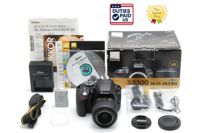 [MINT in Box] Nikon D3300 24.2MP Digital SLR Camera w/ 18-55mm Lens From JAPAN - Image 1 of 4