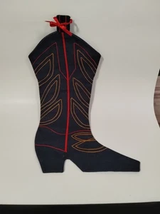Jean Denim Azul Rojo Bota Vaquera Country Navidad Medias - Imagen 1 de 23