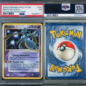 🔥 PSA 1 PR MEWTWO GOLD STAR | EX HOLON PHANTOMS 103/110 🔥 - Bild 1 von 4