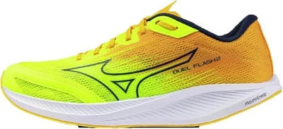 Mizuno Zapatos para Correr DUEL FLASH 2 Amarillo Cielo Negro Naranja U1GD2560 Japón NUEVO Foto 1 de 4