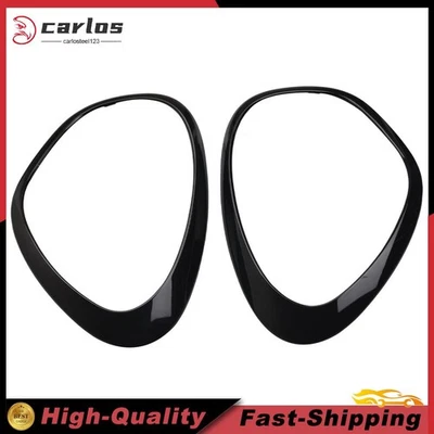 Par de bisel de anillo de ajuste de faros negro brillante ajuste MINI Cooper R60 2011-2016 diestro+derecho Foto 1 de 4