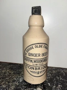 ANTIQUE /VINTAGE PRICE BRISTOL GINGER BEER BOTTLE STONEWARE ENGLAND VG - Picture 1 of 7