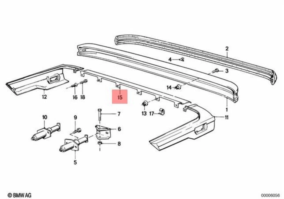 Cubierta original BMW E28 524td 528e 533i 535i M5 sedán 51121914503 Foto 1 de 1